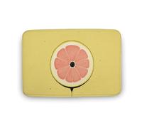 Paillasson absorbant pour salle de bain - Tapis de bienvenue antidérapant et doux - 50 x 80 cm - Tapis de porte d'entrée - Pamplemousse - Lavable - Pour intérieur et décoration d'intérieur