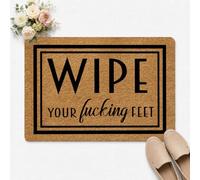 Paillasson Accueil Essuyez-Vous Les Putains De Pieds Tapis 40X60Cm | Paillasson Retient Absorbant Tapis De Porte Pour Couloir Patio Jardin Door Mats