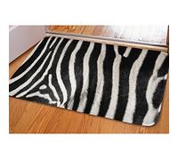 Paillasson Amusant à Imprimé Animalier de Léopard 3D Coloranimal pour l'Intérieur, l'Extérieur ou comme Tapis, zébré, 59 x 40 cm