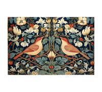 Paillasson amusant en fibre de coco avec tapis de bienvenue robuste pour porche, terrasse, entrée en noix de coco naturelle, cadeau fantaisie, 60,2 x 40,9 cm (oiseaux assis sur une branche d'arbre)