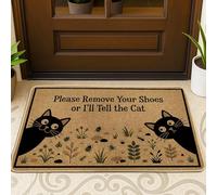 Paillasson amusant et décontracté en caoutchouc antidérapant pour entrée, porche, balcon, 73,6 x 43,2 cm