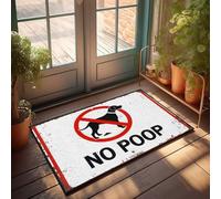Paillasson amusant Interdit : No Dog Poop Allowed - Paillasson de bienvenue d'automne pour porte d'entrée ou sous-sol (40 x 60 cm)
