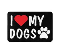 Paillasson Anti-Saleté Tapis De Bain J'aime Ma Patte De Chien Durable Tapi De Douche pour Entrée Déco Couloir 40X60Cm