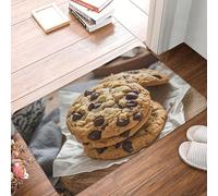 Paillasson antidérapant - 60 x 40 cm - Tapis de bienvenue - Lavable en machine - Motif pépites de chocolat - Pour intérieur et extérieur - Pour garage, terrasse, porche, ferme