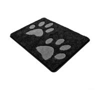 Paillasson antidérapant 61 x 90,5 cm, tapis d'entrée d'extérieur absorbant avec envers antidérapant pour boue et gris eau (61 x 90,2 cm)