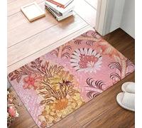 Paillasson antidérapant à Motif français Antique en Roses et Jaunes Tapis de Sol pour Cuisine entrée Maison Salle de Bain