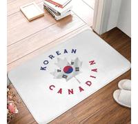 Paillasson antidérapant avec Drapeau de la fierté des Racines coréennes et canadiennes Tapis de Sol Anti-Usure pour Cuisine entrée Maison Chambre à Coucher
