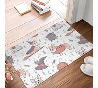 Paillasson antidérapant Corgi Halloween Tapis de Sol grattant Le Sable Tapis pour Cuisine entrée Maison Salle de Bain Salon Tapis de Sol