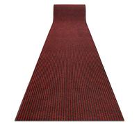 Paillasson antidérapant GIN Tapis de Porte - Revêtement de Porte - extérieur, intérieur, retient la poussière, Rouge 120x110 cm