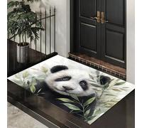 Paillasson Antidérapant Lavable Bamboo Panda Illustration Réaliste Tapis De Sol D'Intérieur Et D'Extérieur - Absorbant - Pour Cuisine,Chambre À Coucher,Salle De Bain,Décoration D'Intérieur 50X80Cm
