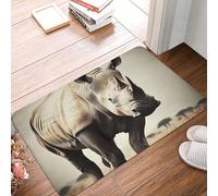 Paillasson antidérapant lavable en forme d'animal d'Afrique du Sud - Tapis de cuisine absorbant pour entrée intérieure et extérieure - Pour chambre à coucher, cuisine, porche - 60 x 40 cm