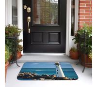 Paillasson antidérapant lavable - Tapis de porte d'entrée lumineux - Océan - Tapis de cuisine absorbant pour entrée intérieure et extérieure - Pour chambre à coucher, cuisine, porche - 60 x 40 cm