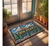 Paillasson antidérapant pour salle de bain Motif Welcome To Twin Peaks : A Mountainous Adventure Awaiteth! 65 x 90 cm