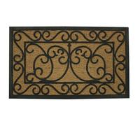 Douceur d'Intérieur – Paillasson Arabesques – Noir 45x75 cm – Coco/Caoutchouc