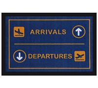 Paillasson Arrival - Pour intérieur et extérieur - Lavable en bleu - 40 x 60 cm