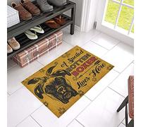 Paillasson Art De Boxer avec Motif D'Empreintes De Pattes Un Boxer Pourri Gâté VIT Ici Paillasson Interieur Lavable en Machine Paillassons Facile À Nettoyer pour Cour Exterieur 40X60 Cm