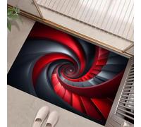 Paillasson Attrape-Poussière, Géométrie Abstraite Tapis De Sol Antidérapant, Style Nordique Tapis D'Entrée avec Absorbantes pour Chien, Entrée, Porte Couloir, Gris Foncé, 40 X 60 Cm