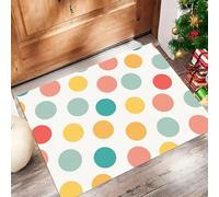 Paillasson Attrape-Poussière, Pois Tapis De Sol Antidérapant Lavable en Machine, Pois Simples Tapis D'Entrée Doux Confortable pour Chien, Entrée, Couleurs Mélangées 40 X 60 Cm