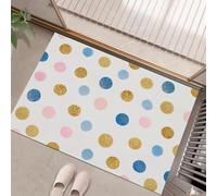 Paillasson Attrape-Poussière, Pois Tapis De Sol Antidérapant Lavable en Machine, Simple Élégant Tapis D'Entrée avec Absorbantes pour Chien, Entrée, Porte Et Couloir, Couleurs Mélangées, 50 X 80 Cm