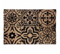 Paillasson aux impressions méditerranéennes Noir 40x60 cm