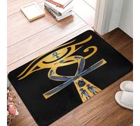 Paillasson avec symbole de l'œil d'Horus dans l'Égypte ancienne - Tapis de bienvenue extérieur anti-salissures, antidérapant, entrée intérieure et extérieure, paillasson d'entrée à profil bas (24 x