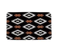 Paillasson Aztec Southwestern Native American Vintage Abstract Boho Geometric Retro Navajo Facile À Nettoyer Paillassons Lavable en Machine pour Exterieur Couloir Balcon 40X60 CM
