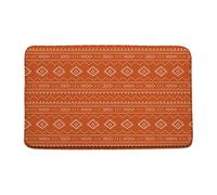 Paillasson Aztec White Southwestern Native American Vintage Abstract Boho Geometric Tapis De Porte Lavable en Machine Paillasson Interieur Résistant pour Couloir Cour Balcon 40X60 CM