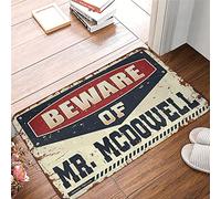 Paillasson Beware Of Mr. Mcdowell, imperméable et absorbant, idéal pour les zones à fort trafic (65 x 90 cm)