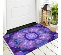 Paillasson Bleu-Violet Boule De Cristal Kaléidoscope Petit Tapis De Bienvenue,Vision Psychédélique Cour Décoration De La Maison Intérieur Et Extérieur pour Porte Avant Et Arriè Entrée,70X100Cm