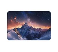 Paillasson Carpeting Starry Night in The Snowy Mountains Tapis De Porte Antidérapant Tapis D'Entrée Résistant Paillassons pour Exterieur Couloir Jardin 40X60 CM