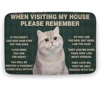 Paillasson Chat, Lors De Votre Visite chez Moi Tapis De Porte 40X60CM