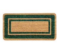 Paillasson Cocco entrée porte 33 x 60 cm élégant robuste antidérapant, sèche-cheveux extérieur vert