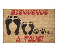 Generique Paillasson coco imprimé Bienvenu 40 x 60 cm Marron G