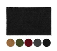 Paillasson Coco antidérapant - Tapis pour l'extérieur Couvert Resistant - Fibre Naturelle Durable - 100% Coco 80x100 cm Noir