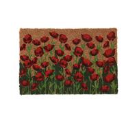 - Paillasson en coco et PVC 60 x 40 cm Coquelicots