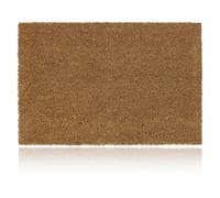 Relaxdays 10014666 Paillasson fibres de coco intérieur extérieur design neutre tapis d'entrée saleté et la boue chaussures en fibre de coco nature 60 x 40 cm porte couloir garage jardin terrasse balcon, marron