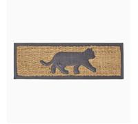 Paillasson Coco et Caoutchouc motif chat, 75 x 25 cm
