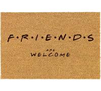 Paillasson Coco « FRIENDS Are Welcome » – Tapis d’Entrée Drôle et Antidérapant pour Accueil Convivial et Chaleureux