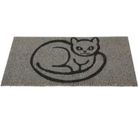 Paillasson coco - gris - 25x50cm chat