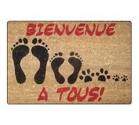 Paillasson GENERIQUE Paillasson coco imprime bienvenu 40 x 60 cm
