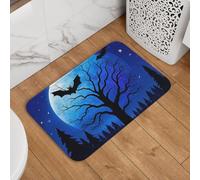 Paillasson de bienvenue 40,6 x 61 cm, antidérapant, absorbant, doux, lavable, tapis de sol « A Magical Night When The Stars Shine » pour décoration élégante de cuisine, chambre à coucher, salle de