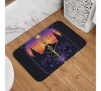 Paillasson de bienvenue 40,6 x 61 cm, antidérapant, absorbant, doux, lavable, tapis de sol magique pour décoration élégante de cuisine, chambre à coucher, salle de bain