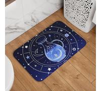 Paillasson de bienvenue 40,6 x 61 cm, antidérapant, absorbant, doux, lavable, tapis de sol Verseau Secret Astrologie Master pour décoration élégante de cuisine, chambre à coucher, salle de bain