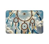 Paillasson de bienvenue à profil bas - Antidérapant - Lavable - Attrape-rêves amérindien - Tapis de sol - Tapis de salle de bain - Paillasson d'intérieur et d'extérieur pour couloir, maison, bureau