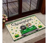 Paillasson De Bienvenue Antidérapant Tapis De Bain Doux Tapis De Porte pour Bain Intérieur Salon 40X60Cm Que Les Bêtises Commencent, Chien