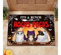 Paillasson De Bienvenue Antidérapant Tapis De Porte Absorbant Paillasson D'Entree pour Bain Terrasse Intérieur 40X60Cm Bienvenue, Pauvres Mortels, À Halloween Félin