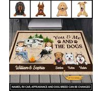 Paillasson De Bienvenue Confortable Tapis De Bain Doux Tapis De Porte pour Intérieur Bain D'Entrée 40X60Cm Toi, Moi Et Les Chiens