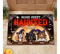 Paillasson De Bienvenue Doux Tapis De Porte Anti-Poussière Tapis De Bain pour Intérieur Bain Terrasse 40X60Cm Bienvenue Aux Mortels Insensés, Halloween Canin
