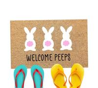 Paillasson de bienvenue Pâques - Versatile Easy to Use , Widely Applicable, tapis d'intérieur pour, lapin porte d'entrée décoration, la maison printemps pâque | Multipurpose Outdoor Indoor Utility Saf