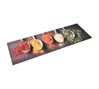 Paillasson de cuisine, lavable, 45 x 150 cm, design cuillère, antidérapant et résistant, pour une charge élevée, idéal pour la cuisine, l'entrée et le balcon